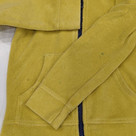 Mini Boden Yellow Towelling Hoodie Jacket Beach swim Cover Up Kids Girl Size 4 5 - Picture 5 of 6